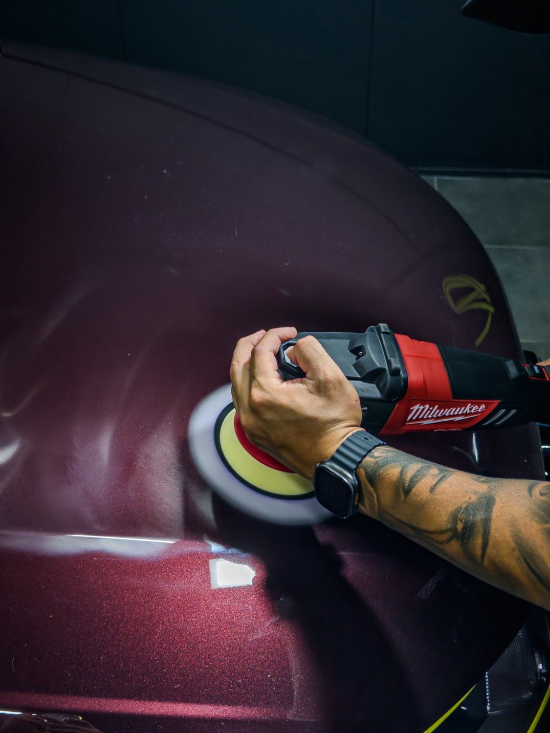 Machine polishing in the DSTNCT WERKS studio — the refinery process